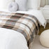 BATTILO HOME Brown Plaid Throw Blanket for Couch - Fall Plaid Blanket Buffalo Plaid Blankets - Lightweight Farmhouse Outdoor Throw Blankets for Be...