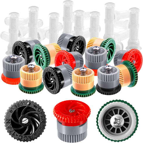 24 Pieces Variable Arc Nozzle, Replacement Pop-up Sprinkler Heads Compatible with Most of Adjustable Pop Up Sprinklers Spray Head for Garden Lawn ...