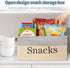 Snack Organizer for Countertop, Snack Storage Containers for Pantry with 10 Chip Clips, Burlap Snack Basket Organizer and Snack Bin for Kitchen Or...