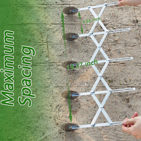 Seeding Spacing Tool - Adjustable Multifunctional Garden Digger & Spacer for Perfectly Spaced Rows, Ideal for All Gardeners...