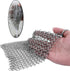 Cast Iron Scrubber 316 Stainless Steel Skillet Cleaner 8"x6" Chainmail Scrubber Scraper Chain Mail Link Scrub for Cast Iron Pre-Seasoned Pans, Gri...