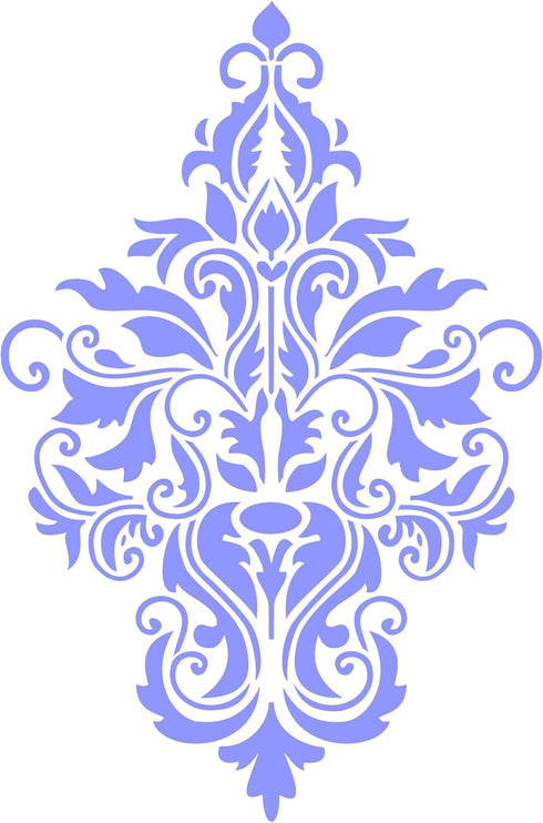 Damask Stencil, 6 x 9 inch (M) - Large Floral Allover Pattern Wall Stencils for Painting Template...