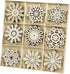 Sggvecsy Unfinished Wooden Snowflakes Ornaments, 36Pcs Christmas Tree Hanging Decoration Wood Cutouts DIY Craft Snowflake Shaped Embellishments Xm...