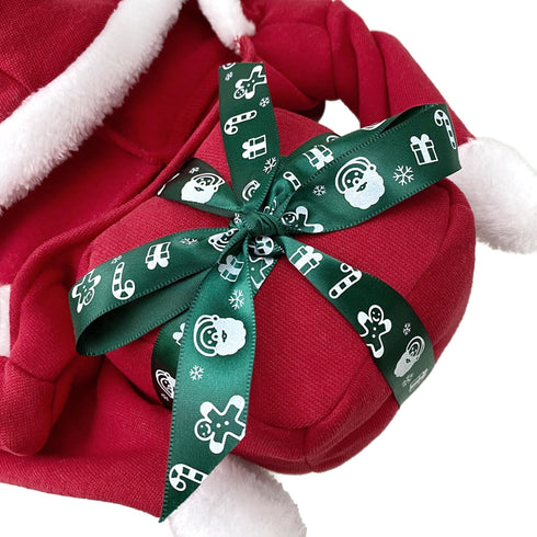 NACOCO Christmas Dog Hoodie Costume - Pet Gift Carrying Style Coat Clothes Christmas Santa Funny Apparel Outfit Winter Warm for Medium Dog Party A...