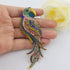 SELOVO Multicolor Crystal Animal Big Large Parrot Bird Brooch Pin Gold Tone...