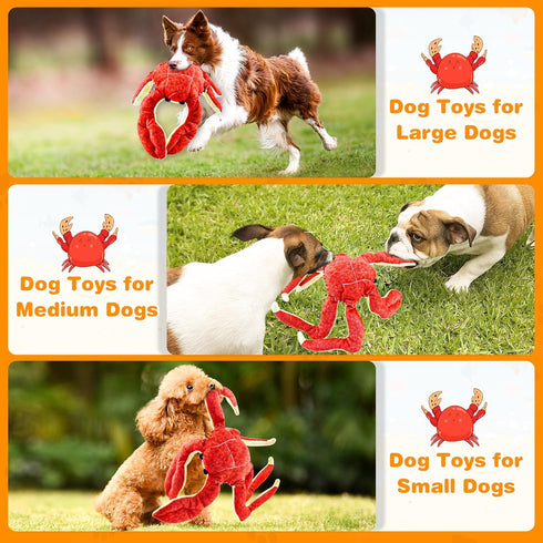 Large Dog Toys Squeaky: Plush dog toys - Stuffed Dog Toys - Big Dog Toys for Small Medium Large Breeds...