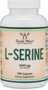 L-Serine Capsules (Third Party Tested) - 2,000mg Servings Used in Clinical Study, 180 Count, 500mg per Capsule (L Serine Amino Acid for Serotonin ...