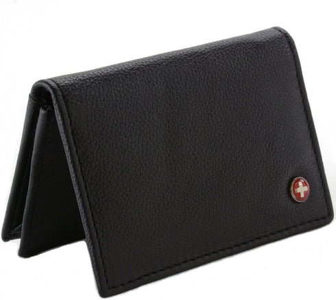 Alpine Swiss Genuine Leather Thin Business Card Case Minimalist Wallet...