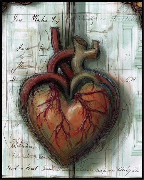 Posterizer 1 pcs-gothic heart poster-Valentine's day inspired art-Romantic Art-Holiday Poster Collection-Gift for Couples boyfriend girlfriend Hus...