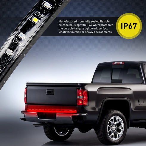 Nilight 48”/49” LED Tailgate Light Strip 90 LED Red/White for Running Light Brake / Turn Signal / Reverse Light?2 Years Warranty...