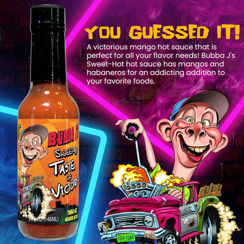 Jeff Dunham - Bubba J's Mango Habanero Hot Sauce | Perfect Blend of Sweet and Heat for Bold and Adventurous Tastes (Mild, 5 fl oz)...