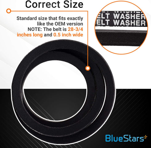 Ultra Durable 27001006 Washer Drive Belt Replacement Part by Blue Stars - Exact Fit for Amana Maytag Washers - Replaces WP27001006 40053601 40053606 PS11740577