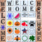 24 Welcome stencil for painting on wood,Home Sign mini Stencils Reusable Porch Sign and Front Door Vertical Welcome Comes with Stencil-Sunflower,D...