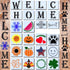 24 Welcome stencil for painting on wood,Home Sign mini Stencils Reusable Porch Sign and Front Door Vertical Welcome Comes with Stencil-Sunflower,D...