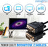 Cables Direct Online 10FT SVGA Monitor Cable - Male to Male VGA to VGA 1080P for PC, Projector, Laptop, TV...