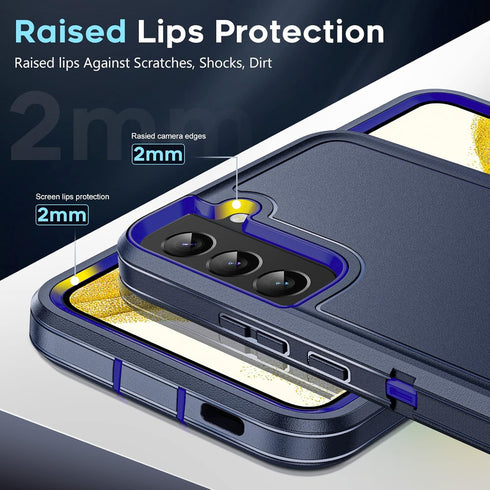 LeYi for Samsung Galaxy S22 Case: with 2 PCS Screen Protector, Heavy Duty 3 in 1 Samsung S22 Case, Military Grade Shockproof Phone Case Cover for ...