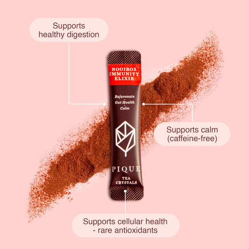 Pique Organic Rooibos Tea - Naturally Caffeine-Free Herbal Tea, Powerful Antioxidants for Healthy Immune System & Digestion, Pure South African Re...