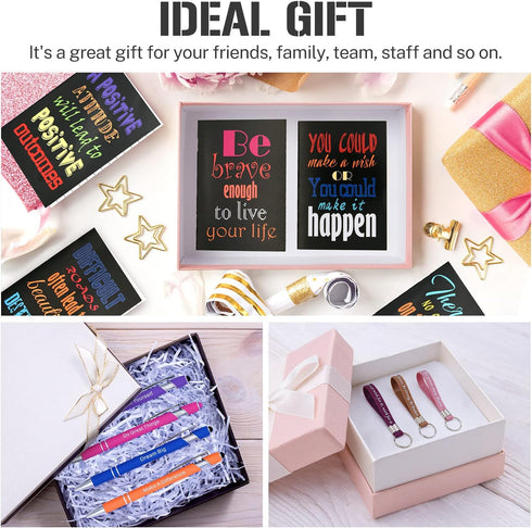 Inspirational Gifts Notepads Motivational Ballpoint Pens Inspirational Quotes Key chains for Woman Motivational Journal Notebook Bulk for School O...