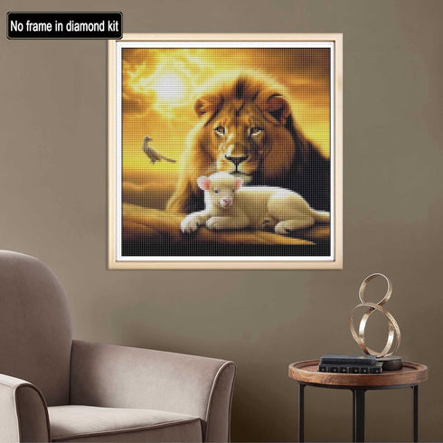 Diymood DIY 5D Diamond Painting Kits for Adults Animal - Diamond Art Kits for Adults Bird Sheep Lion | Full Drill Round | Crystal Mosaic Picture |...