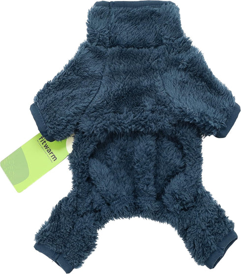 Fitwarm Dog Fuzzy Velvet Pajamas, Dog Winter Clothes for Small Dogs Boy Girl, Pet Jumpsuit, Doggy Apparel, Navy Blue, XXL...