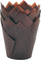 Large Muffin Greaseproof paper Baking cupcake cups, 2-1/4" x 4" Chocolate Brown Tulip Baking Cup Case of 125 pcs (125, Large)...