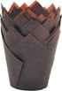 Large Muffin Greaseproof paper Baking cupcake cups, 2-1/4" x 4" Chocolate Brown Tulip Baking Cup Case of 125 pcs (125, Large)...