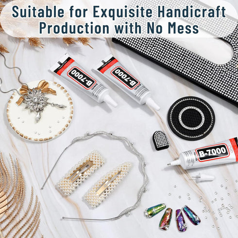 B-7000 Craft Glue for Jewelry Making, Multi-Function B-7000 Super Adhesive Glues Liquid Fusion Glue for Rhinestones Crafts, Clothes Shoes, Fabric,...