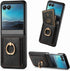Asuwish Compatible with Motorola Razr Plus 2023 Razr+ Wallet Case and Card Slot Magnetic Back Protective Case Metal Ring Holder Stand Kickstand Ce...