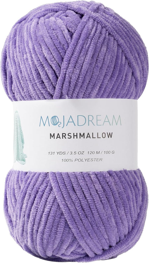 3.5oz Chenille Yarn for Blankets Amigurumi: Soft Velvet Baby Yarn Blanket Knitting and Crocheting Bulky 5# Yarn 100g (Purple)......