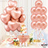 KatchOn Big Rose Gold Heart Balloons - 18 Inch, Pack of 20 | Rose Gold & Blush Pink Heart Shaped Balloons | Valentines & Galentines Day Decoration...