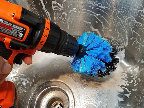 2-Pack Cone Drill Powered Brush Attachment for Cleaning Bathrooms, Kitchens, Showers, Grout, Auto Detailing, Rims and More...