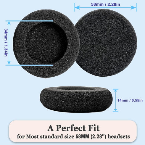 Plantronics Headset Ear Cushions Replacement Foam Ear Pads for Plantronics HW251N HW261N HW510 HW520 Blackwire C320 3210 3220 3320 Jabra PRO 920 B...