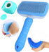 JASLAH 3 Sets with Comb, Pet Grooming Bath Brush Soft Silicone Bristle for Long Short Haired Dogs and Cats Shower, Bath Brush Soothing Massage Rub...