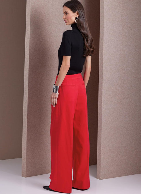 Vogue Misses' Low Rise Wide Leg Pants Sewing Pattern Packet, Sizes 16-18-20-22-24, Multicolor...