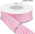 Humphrey's Craft 1 Inch Wide Pink and White Gingham Ribbons Spool - 25 Yards Variety of Color for Make Bows, DIY, Sewing, Gift Wrapping, Wedding, ...
