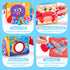 hahaland Baby Tissue Box Toy - Baby Toys 6-12 Months Montessori Toys for 6 Month Old Toys with Textured Tails, Cloth Tissues, Crinkle, Squeaky Sou...