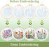 Dremisland 4 Sets Embroidery Kit for Beginners Cross Stitch Kits for Adults with Cute Flowers and Plants Patterns Beginner Embroidery Kit for Adul...