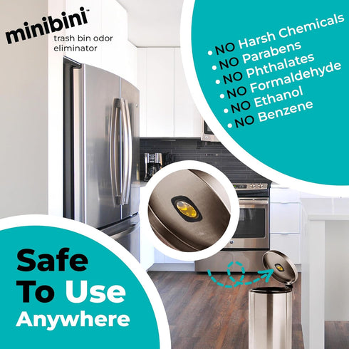 Flint MiniBini Odor Eliminating Device, 30 Day Kitchen, Bathroom, and Garbage Can Deodorizer with Fresh Lemon Scent...