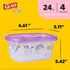 Glad for Kids GladWare Snack Containers with Unicorn Design | BPA-Free Plastic Food Storage, 24oz 4 Count with Dressing Cups | Microwave & Dishwas...