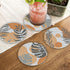 6 Pcs Leaves Diamond Coasters Kits, DIY Gray Leave Boho Diamond Art Coasters Non Slip Coaster for Adults Kids Beginners, Diamond Coasters Painting...