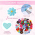Xinnun 120 Pcs Iron on Patches, Cute Daisy Flower Heart Patch Small Embroidery Applique Patches Colorful Sew for Clothes Jeans Jackets Bags DIY(Fl...