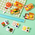 50 Pieces Dollhouse Miniature Fast Food Accessories Set Mixed Resin Food Drink Mini Hamburger Fries Juice Milk Bread Jam Cup Doll Kitchen Pretend ...