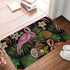 Embroidered Flamingo Tropical Palm Leaves Bath Rugs Mats Door Mat Outdoor Doormat Non Slip Absorbent Bathroom Floor Mat Carpet for Home Kitchen En...