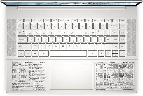 SYNERLOGIC Windows + Word/Excel (for Windows) Quick Reference Guide Keyboard Shortcut Stickers, No-Residue Vinyl (Clear/Small/Combo/5sets)...