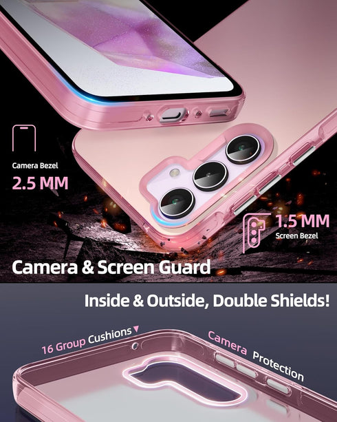 Dssairo for samsung galaxy a35 5g phone case,with 2 pack Tempered Glass Screen Protector?18FT Drop Resistant Matte Back Cover Shockproof Slim Fit ...