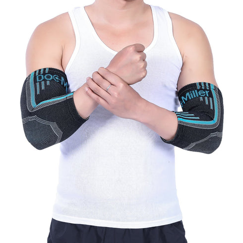 Doc Miller - Compression Elbow Brace: Support for Tendonitis, Bursitis, Tennis, Arthritis, Workouts - Elbow Sleeves for Men & Women, Joint Pain, E...