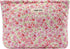 Quilted Floral Cotton Makeup Pouch,Coquette Quilted Cosmetic Bag for Women and Girls, Aesthetic Organizer Bag, Flower Cute Travel Toiletry Bags(01...