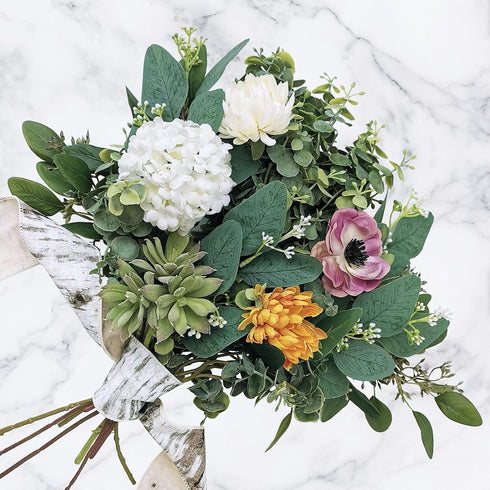 Mixed Eucalyptus Leaves Stems Bulk Artificial Eucalyptus Leaves Sprays Faux Oval Eucalyptus Leaves with White Seeds Stems for Floral Wreath Garlan...