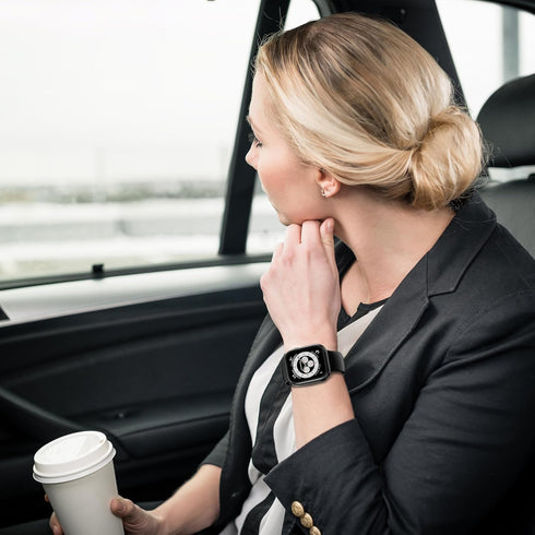 2 in 1 Waterproof Case Compatible with Apple Watch 45mm Series 9/8/7 with Tempered Glass Screen Protector, Full Coverage Bumper Cover for iWatch C...