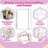 A5 6 Ring Binder with Clear Plastic Sleeves 5.3"x8.1", 90 Pockets, Small Refillable Binder - Sheet Page Protectors for Sticker,Die Cut,Stamp,Postc...
